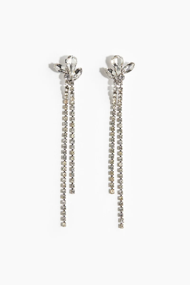 H&M Rhinestone-chain earrings